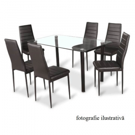 Scaun, piele eco bej/metal gri, COLETA NOVA [1]