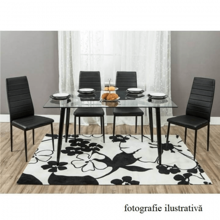 Scaun, piele eco bej/metal gri, COLETA NOVA [2]
