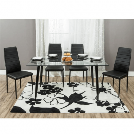 Scaun, piele eco neagră/metal negru, COLETA NOVA [5]