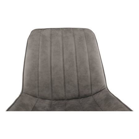 Scaun, piele ecologică gri deschis/negru, HAZAL [5]