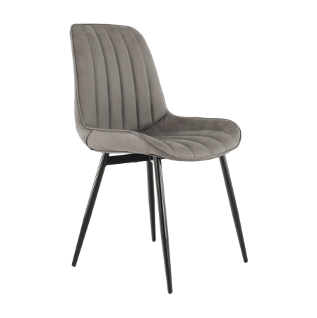 Scaun, piele ecologică gri deschis/negru, HAZAL [7]