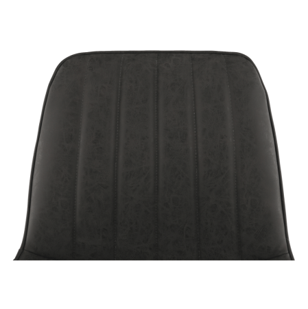 Scaun, piele ecologică gri închis/negru, HAZAL [6]