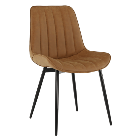 Bucatarie - Scaun, piele ecologică maro camel/negru, HAZAL