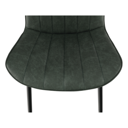 Scaun, piele ecologică verde/negru, HAZAL [9]