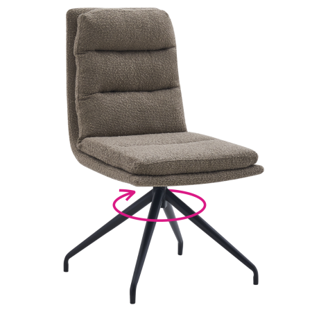 Toate Produsele - Scaun pivotant, bej/negru, LINA