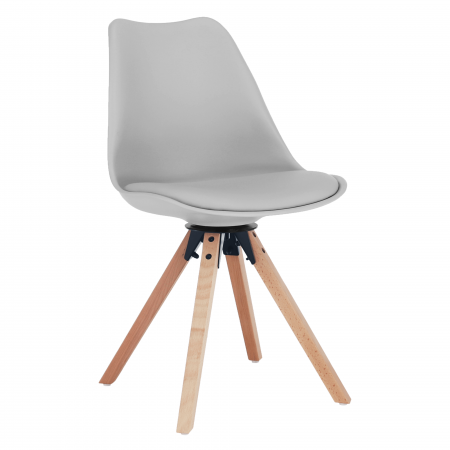 Scaune bucatarie - Scaun pivotant elegant, gri deschis, ETOSA
