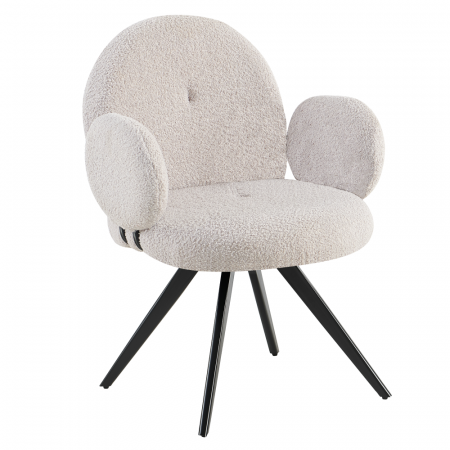 Scaune living/dining - Scaun pivotant, gri deschis/negru, VASALA