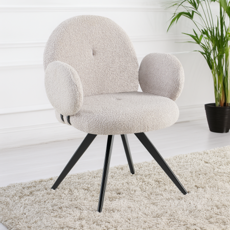 Scaun pivotant, gri deschis/negru, VASALA [1]