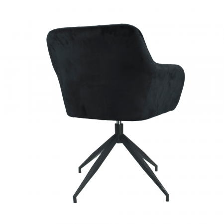Scaun pivotant, ţesătură de catifea gri închis/negru, VELEZA NEW [3]