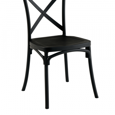 Scaun, pliabil, negru, SAVITA [6]