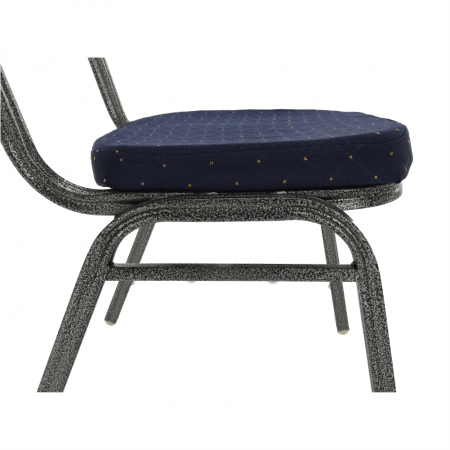 Scaun, rabatabil, textil albastru închis/gri cadru, JEFF 2 NEW [4]