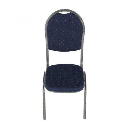 Scaun, rabatabil, textil albastru închis/gri cadru, JEFF 2 NEW [1]