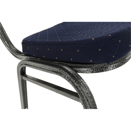 Scaun, rabatabil, textil albastru închis/gri cadru, JEFF 2 NEW [10]