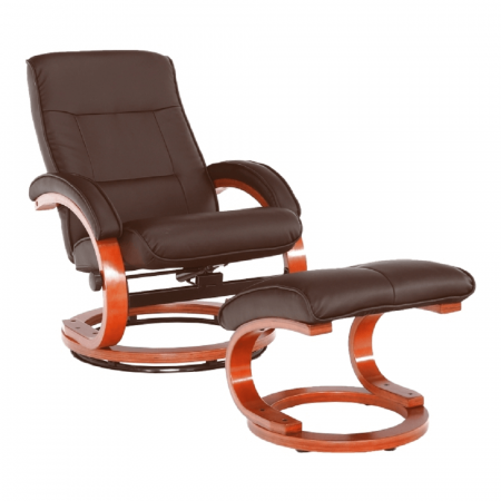 Fotolii balansoar/relaxante - Scaun relaxant reglabil, maro închis, RYAN