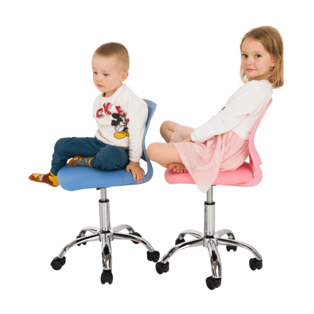 Scaun rotativ, albastru/crom, SELVA [23]