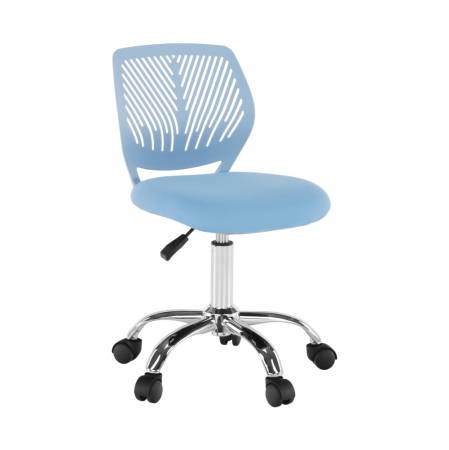 Scaun rotativ, albastru/crom, SELVA [17]