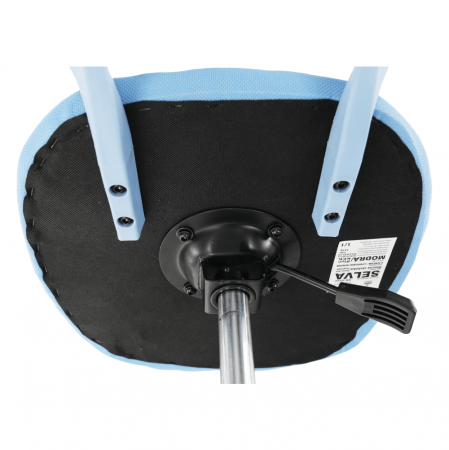 Scaun rotativ, albastru/crom, SELVA [2]