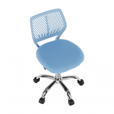 Scaun rotativ, albastru/crom, SELVA [16]