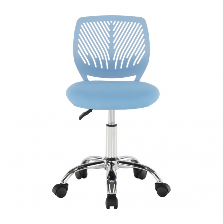 Scaun rotativ, albastru/crom, SELVA [18]