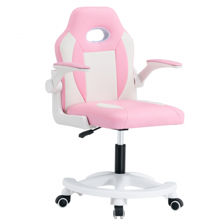 Mobilier Birou - Scaun rotativ, roz / alb, ODELIA
