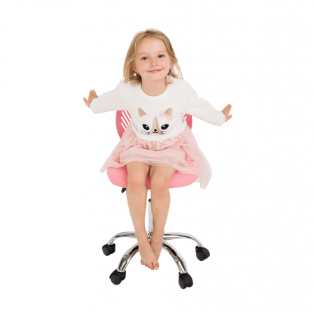 Scaun rotativ, roz/crom, SELVA [27]