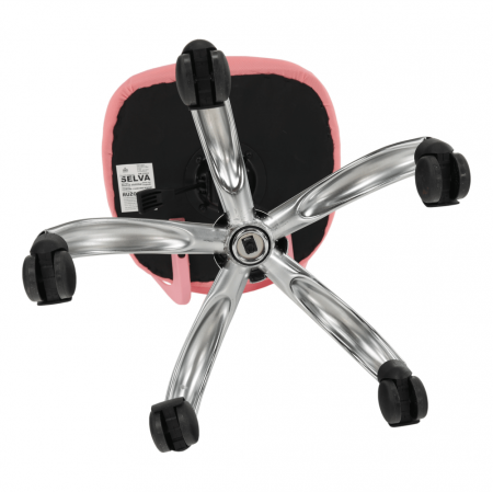 Scaun rotativ, roz/crom, SELVA [13]