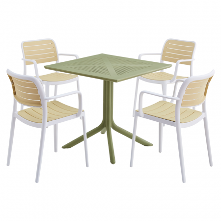 Scaun stivuibil, alb/bej, KARDOS TYP 2 [2]