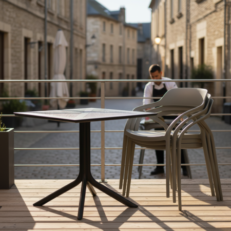 Scaun stivuibil, gri, ALFIO [9]