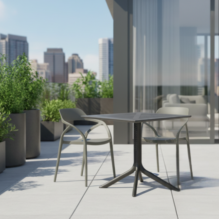 Scaun stivuibil, gri, ALFIO [11]