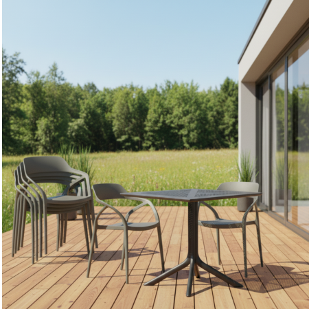 Scaun stivuibil, gri, ALFIO [6]