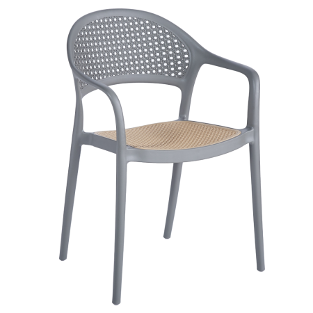 Toate Produsele - Scaun stivuibil, gri/bej, LADIS