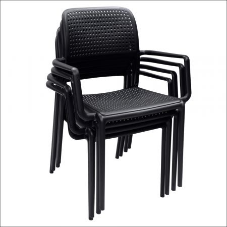 Scaun stivuibil, negru, DENTON NEW [2]