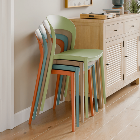 Scaun stivuibil, portocaliu, RADANA NEW [5]