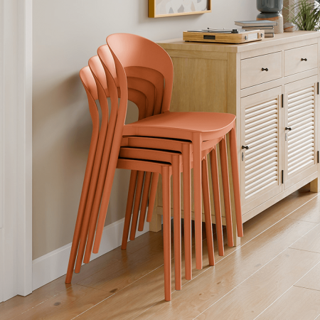 Scaun stivuibil, portocaliu, RADANA NEW [2]