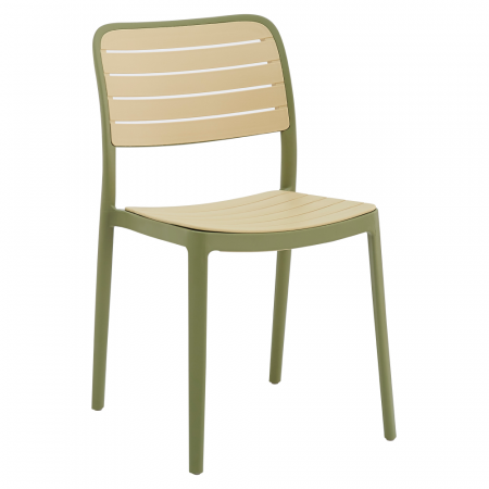 Mobilier Gradina - Scaun stivuibil, verde/bej, KARDOS TYP 1