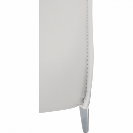 Scaun sufragerie, piele eco gri/metal cromat, Bortis Impex [13]
