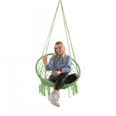 Scaune de gradina - Scaun suspendabil, verde greenery, AMADO 2 NEW
