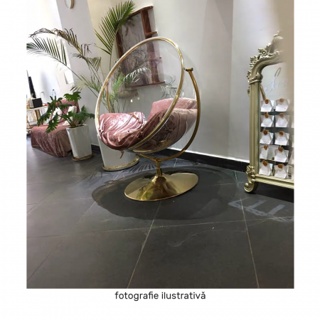 Scaun suspendat cu suport, transparent/ argintiu/ gri, BUBBLE NEW TIP 2 [8]