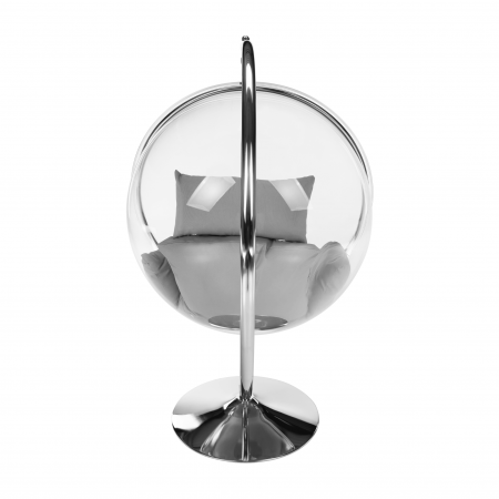 Scaun suspendat cu suport, transparent/ argintiu/ gri, BUBBLE NEW TIP 3 [21]