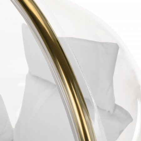 Scaun suspendat, transparent/ auriu/ alb, BUBBLE TIP 1 [23]