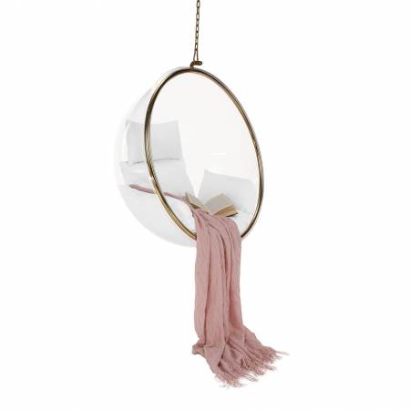 Scaun suspendat, transparent/ auriu/ alb, BUBBLE TIP 1 [27]
