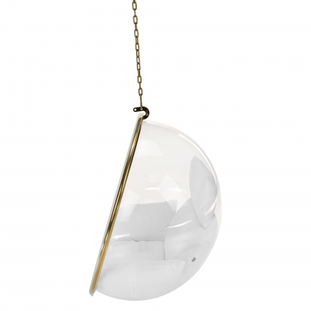 Scaun suspendat, transparent/ auriu/ alb, BUBBLE TIP 1 [22]