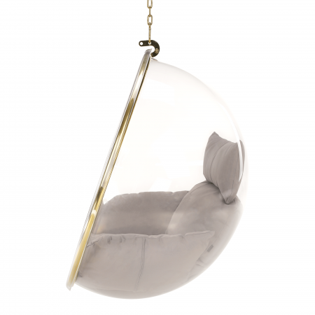 Scaun suspendat, transparent/ auriu/ gri, BUBBLE NEW TIP 1 [21]