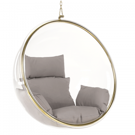 Scaune de gradina - Scaun suspendat, transparent/ auriu/ gri, BUBBLE NEW TIP 1