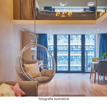 Scaun suspendat, transparent/ auriu/ roz, BUBBLE NEW TIP 1 [13]