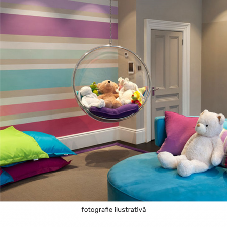 Scaun suspendat, transparent/ auriu/ roz, BUBBLE NEW TIP 1 [5]