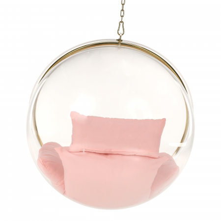 Scaun suspendat, transparent/ auriu/ roz, BUBBLE NEW TIP 1 [28]