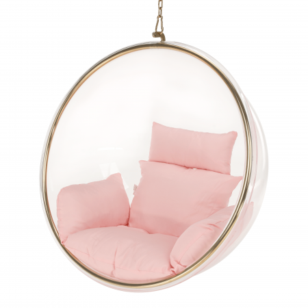 Scaun suspendat, transparent/ auriu/ roz, BUBBLE NEW TIP 1 [26]