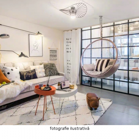 Scaun suspendat, transparent/ auriu/ roz, BUBBLE NEW TIP 1 [3]