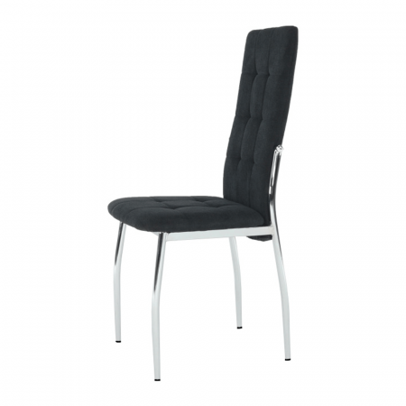 Scaun, ţesătură negru/metal, ADORA NEW [4]